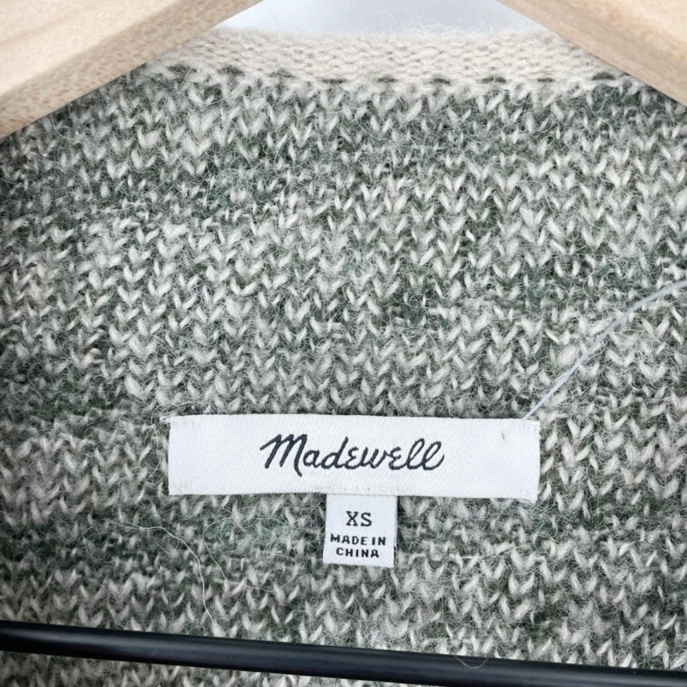 Madewell Thornton Animal Print Mockneck Sweater Alpaca Blend Cream XS - Picture 4 of 10